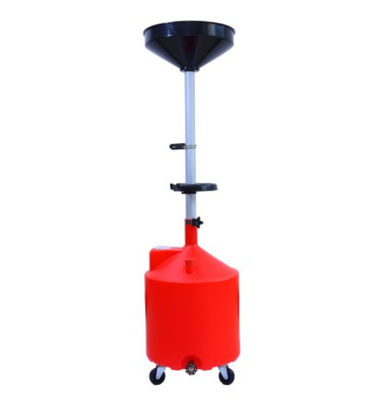 4 Casters 18 Gallon Adjustable Portable Oil Drain Tank