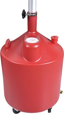 4 Casters 18 Gallon Adjustable Portable Oil Drain Tank