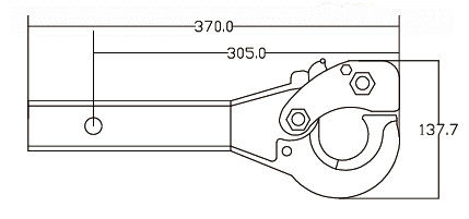 Towing Coupled 2 Inch 5Ton Heavy Duty Pintle Hook