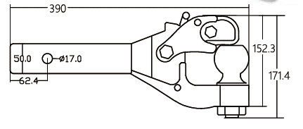 Powder Coat 12000lbs Heavy Duty Pintle Hitch Receiver