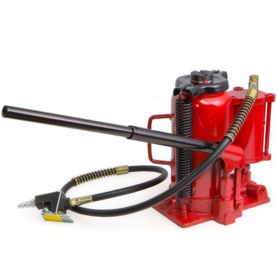 Red 32 Ton Ram Saddle Air Operated Bottle Jack Steel Material