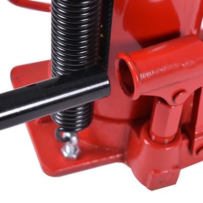 Red 32 Ton Ram Saddle Air Operated Bottle Jack Steel Material