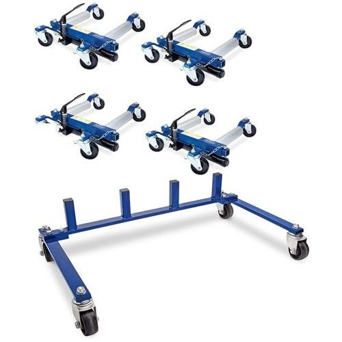 Four Hydraulic 200 Lbs Vehicle Positioning Wheel Dolly