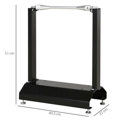 Black Steel Moto Wheel Balance Stand: 30kg Load, Rotating for Home/Shop/Off-Road Repair