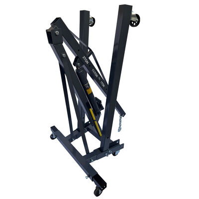 2-Ton Portable Hydraulic Shop Crane | Auto Repair, 4-Level Lift, Easy Fold