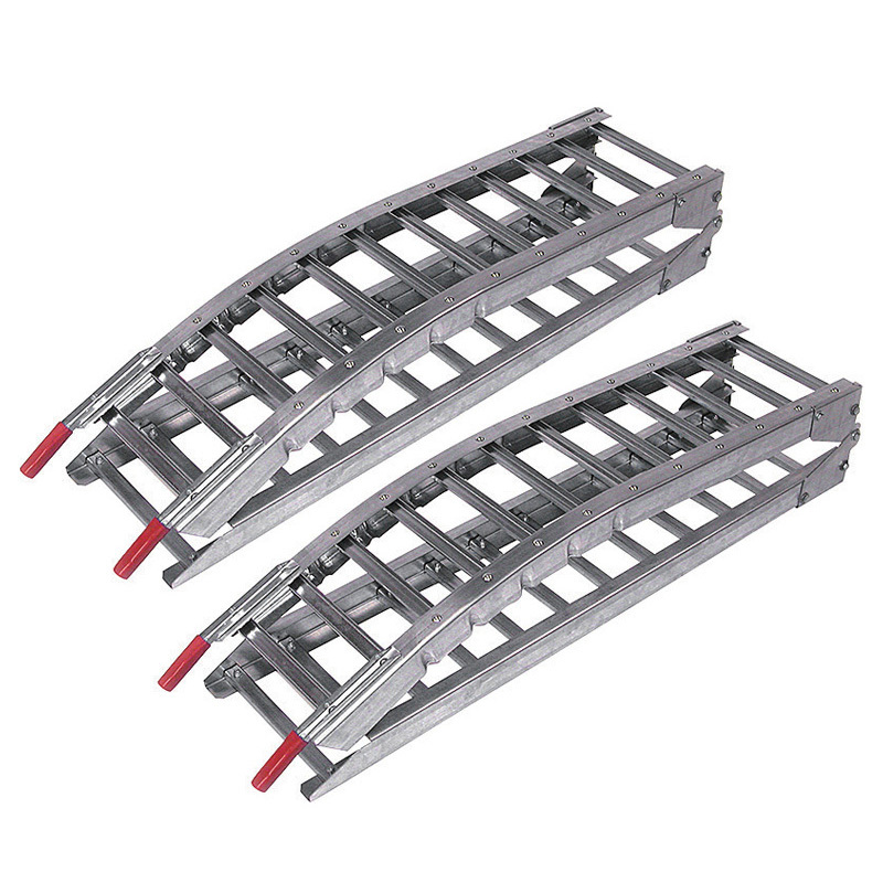 YD25-001 Arched Steel Ramps: 1400LBS/Pair, 213cm, Bi-Fold for ...
